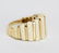 Designer Signed MAZ 14k Gold White Bone Ring Sz 5 - 7