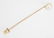 14K Gold Victorian Diamond Gemstone Stick Hair Pin - 2