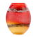 Barbini Murano Art Glass Red to Amber Scavo Vase