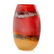 Barbini Murano Art Glass Red to Amber Scavo Vase - 2