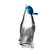 Lalique French Art Glass Pimlico Blue Crest Bird - 4