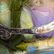 Loetz Sterling Silver Overlay Art Glass 6" Vase - 8