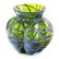 Loetz Green Iridescent Art Glass Spider Web Vase