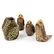 Modern Studio Art Pottery Owl Figures & Vase LOT