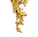 2 French Empire 20" Cast Iron Rococo Gilt Andirons - 2