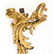 2 French Empire 20" Cast Iron Rococo Gilt Andirons - 3