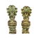 Pair Bronze Khmer Seated Buddha Muchalinda Statues