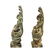 Pair Bronze Khmer Seated Buddha Muchalinda Statues - 2