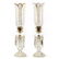 Victorian Glass Mantle Lusters w/ Hurricane Shades