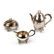 3 Pc Art Nouveau German 800 Silver Tea Set 1258 g.