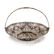Ornate 800 Silver Repousse Reticulated Basket Bowl