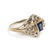 Art Deco 14k White Gold Diamond Blue Sapphire Ring