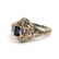 Art Deco 14k White Gold Diamond Blue Sapphire Ring - 3