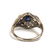 Art Deco 14k White Gold Diamond Blue Sapphire Ring - 5