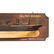 Antique Wood Half Hull Nautical Ship Boat 45"x12" - 2