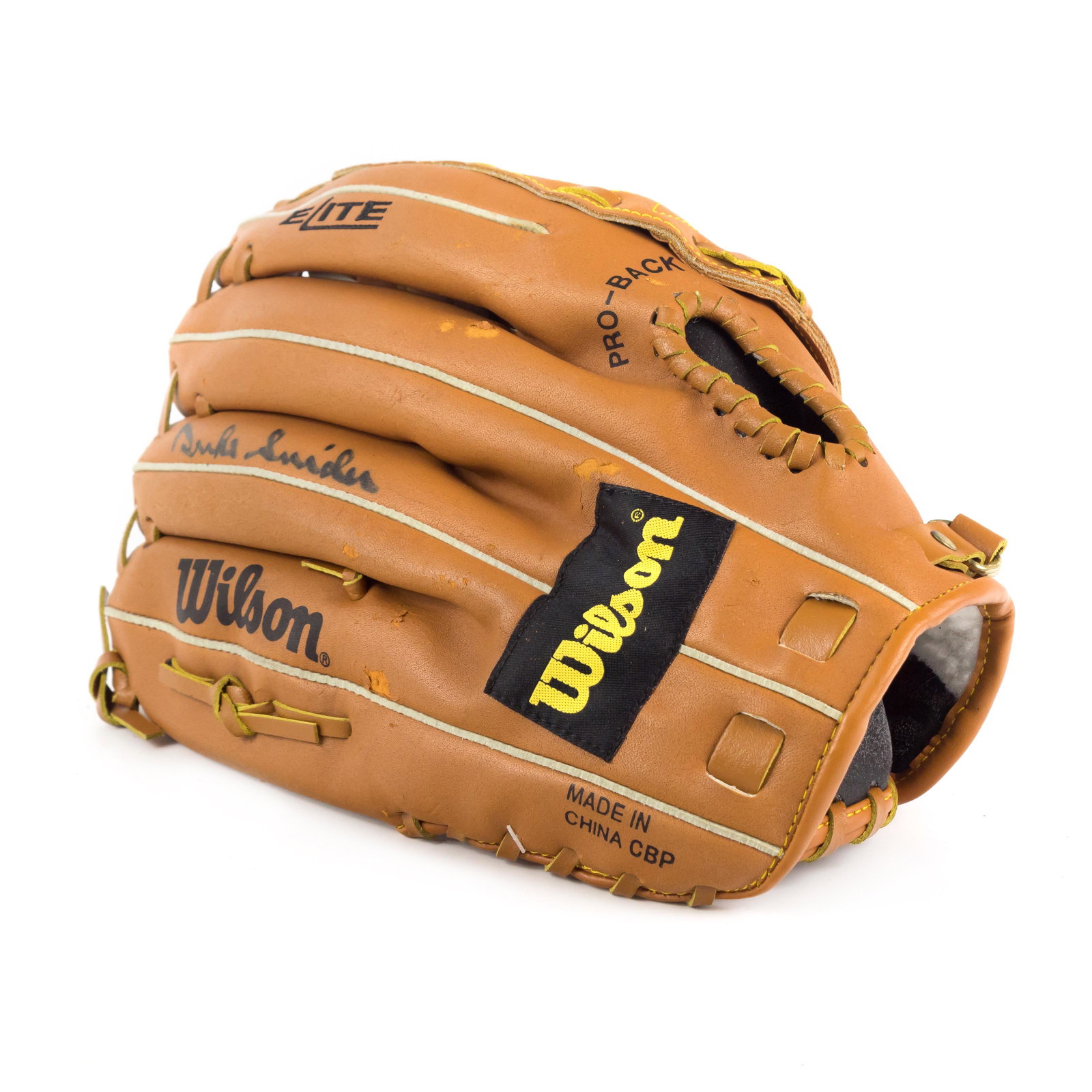 Duke Snider SIGNED Brooklyn Dodgers Baseball Glove: A Wilson Elite Series mitt bearing signature of American professional Baseball Hall of Fame player Edwin "Duke" Snider (1926-2011), nicknamed the "Silver Fox" and the "Duke of Flatbush." Sold uncertif
