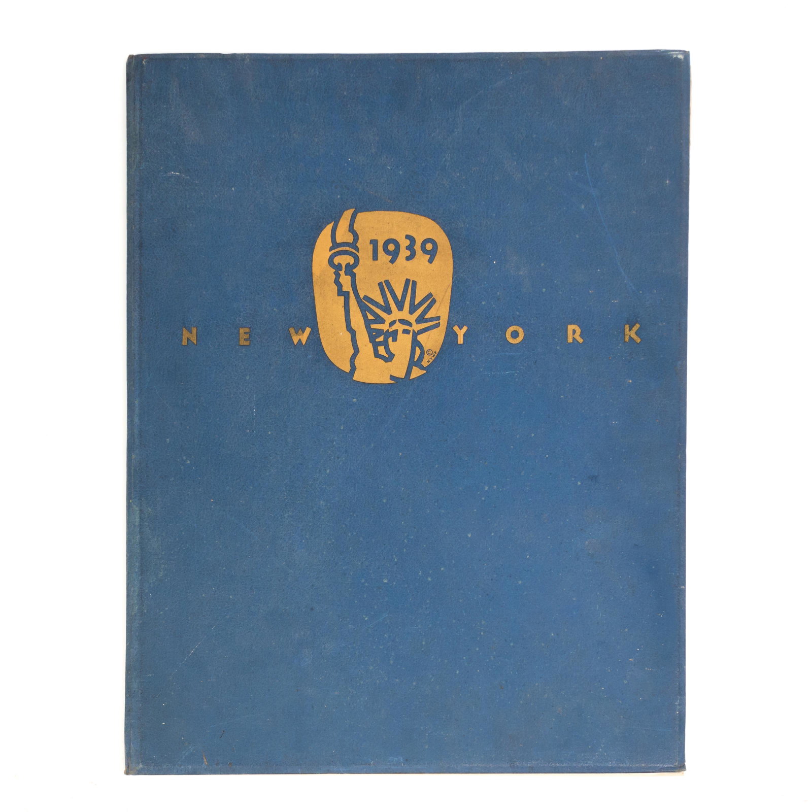 Large Folio 1939 World Fair New York Tomorrow Book: Large 1939 New York World's Fair World Of Tomorrow book folio. Features hand signed page by Grover A. Whalen. Book has snapshots of the iconic event. Created and supervised by Lord and Thomas. Measure