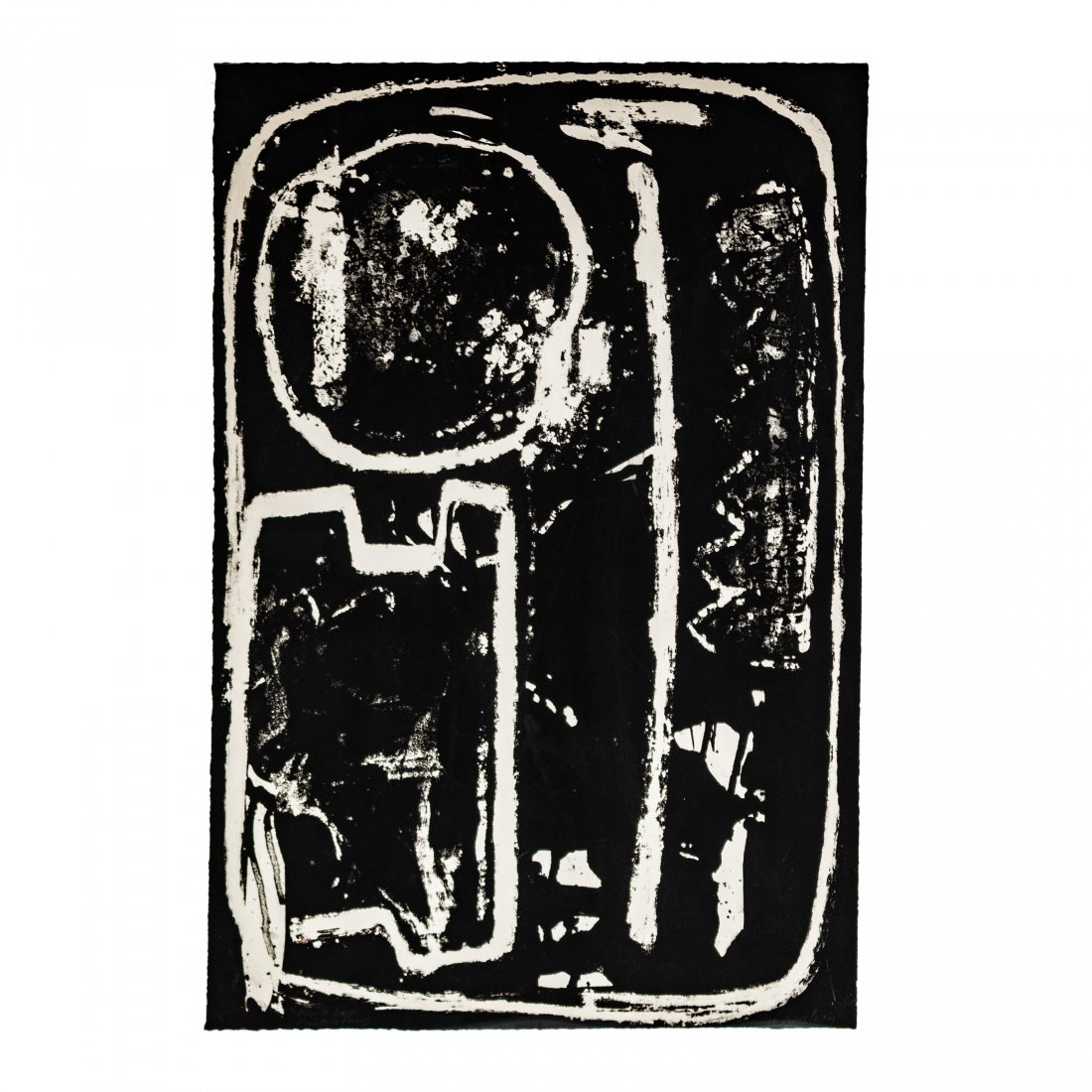Louise Nevelson Bon A Tirer P.P Litho Lithograph SIGNED: Louise Berliawsky Nevelson (New York / Russian Federation, 1899-1988) Black and white lithograph on rives paper. Depicts an abstract cubist monochromatic image, 1963 Untitled. Pencil hand signed lower