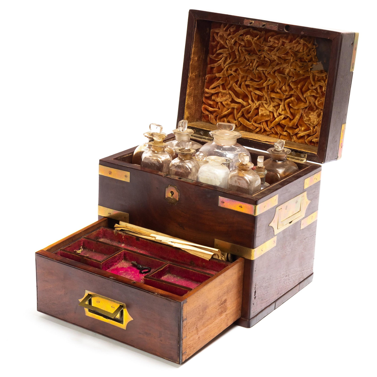 19C Medical Doctor's Apothecary Box Campaign Chest (1 of 10)