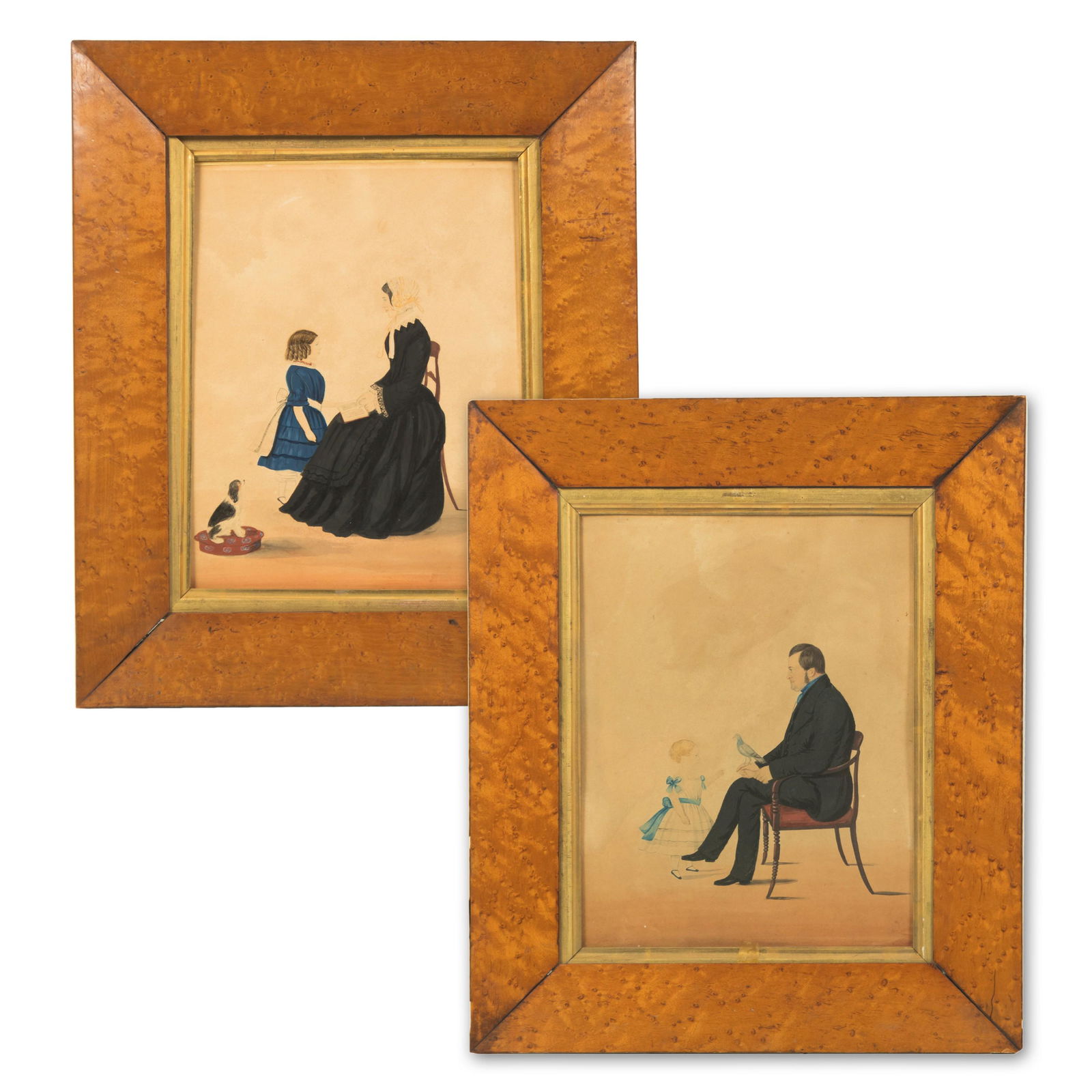 American School 1830s Era Portrait Painting PAIR (1 of 9)