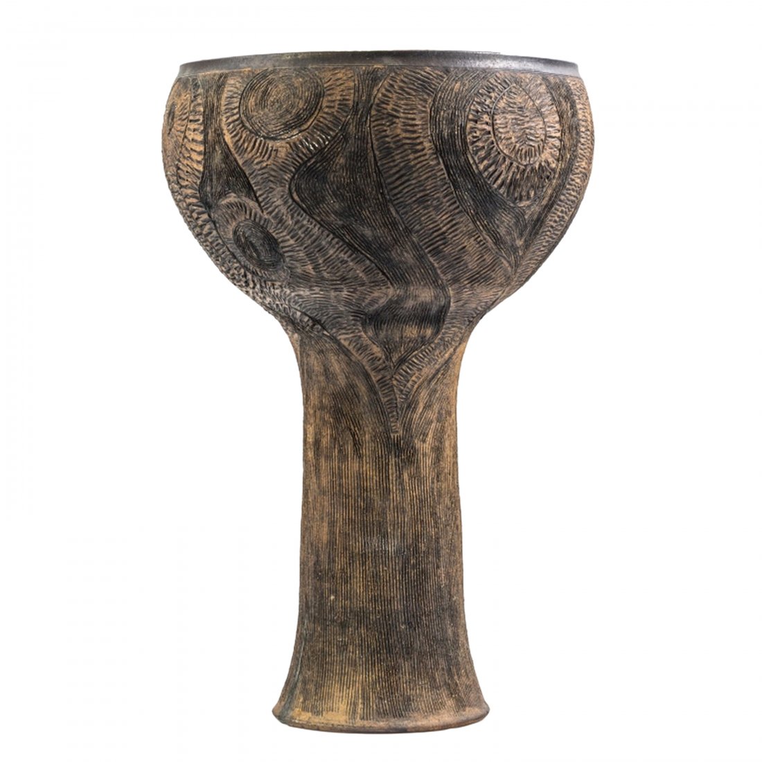 Modern Studio Art Pottery 23" Pedestal Floor Vase (1 of 7)