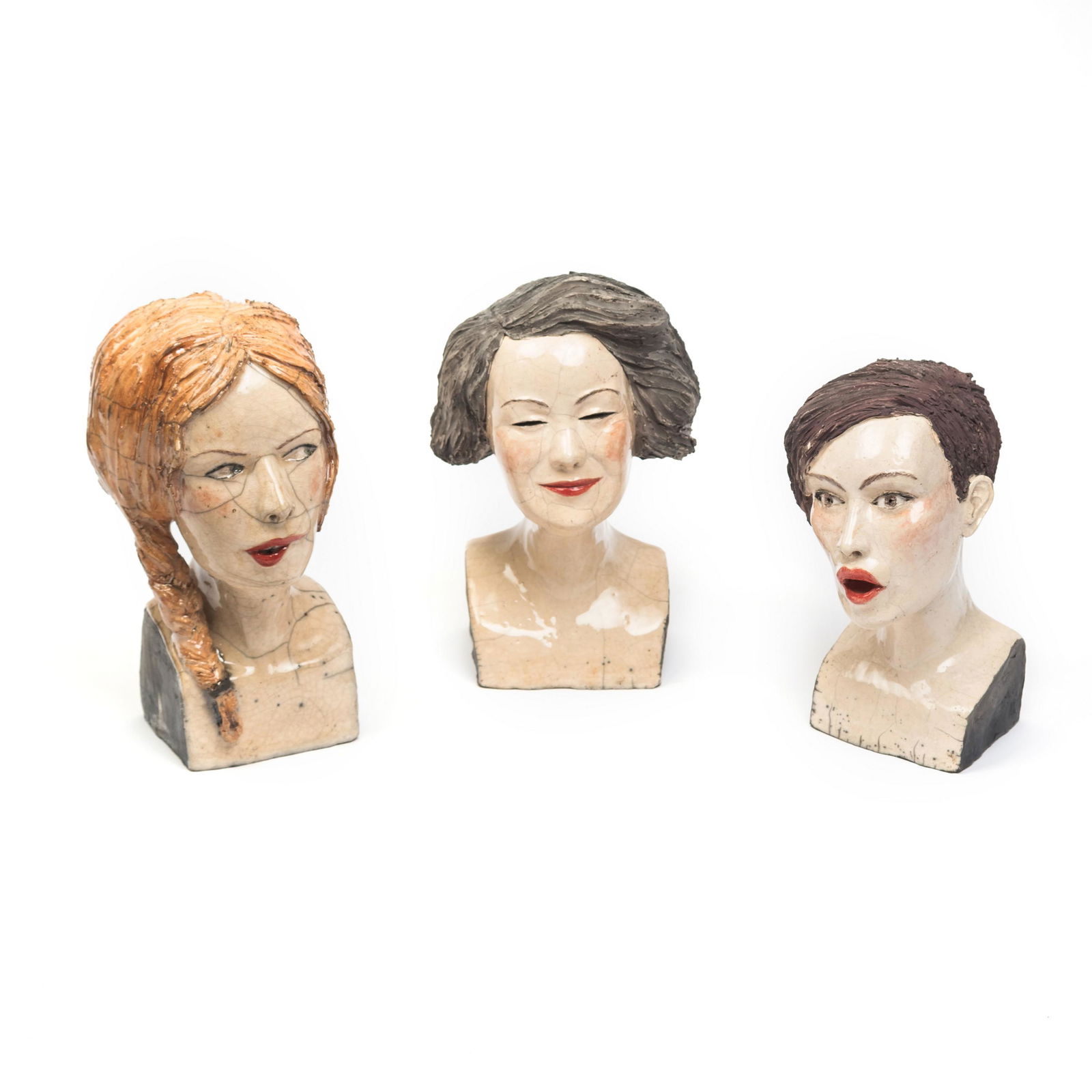 Melanie Bourget Figural Raku Art Pottery Sculpture (1 of 10)