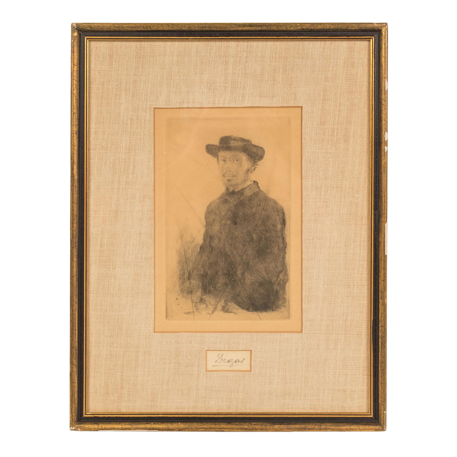 Edgar Degas 1834-1917 Self Portrait Plate Etching (1 of 5)