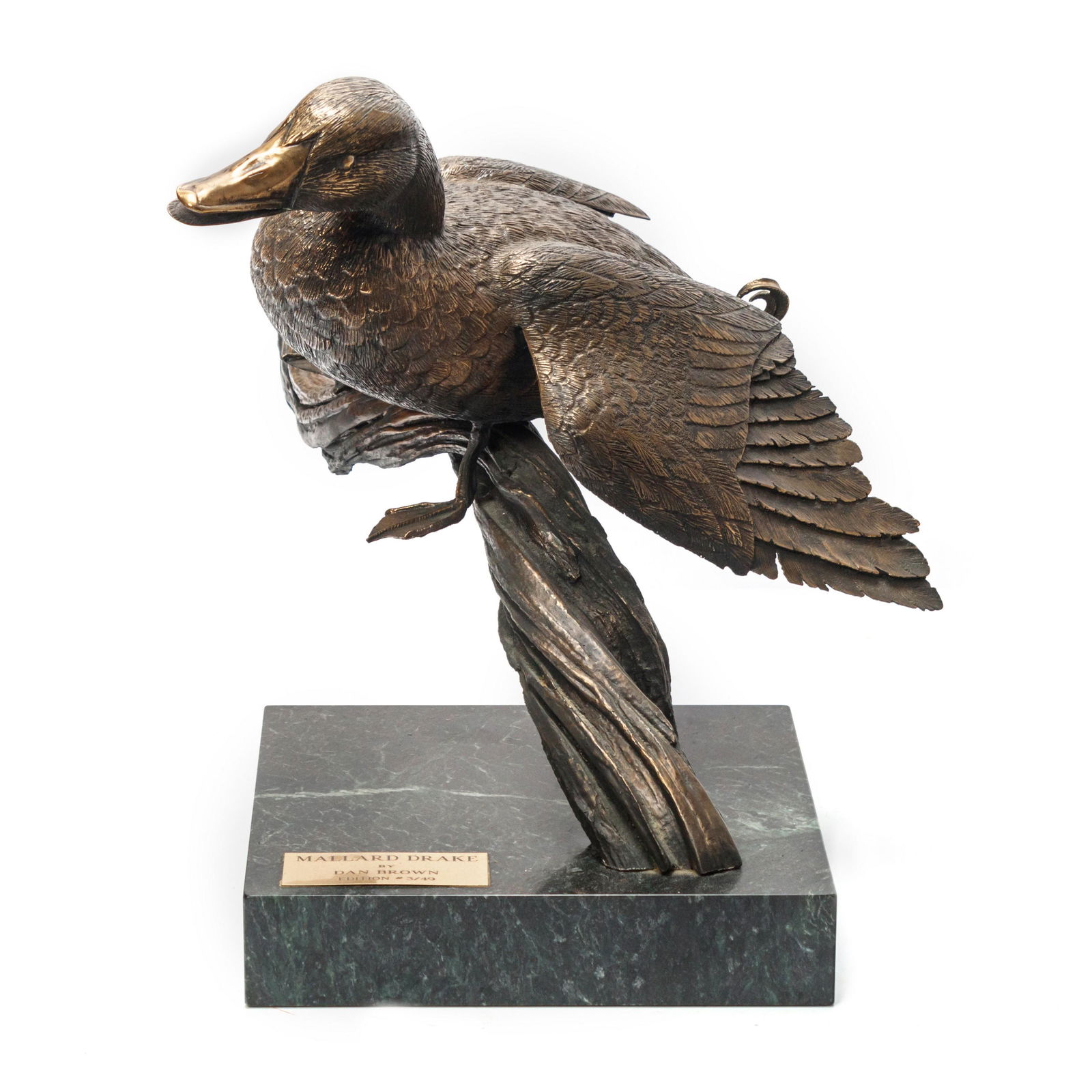 Dan Brown 1930-2010 SIGNED Bronze Duck Sculpture (1 of 6)