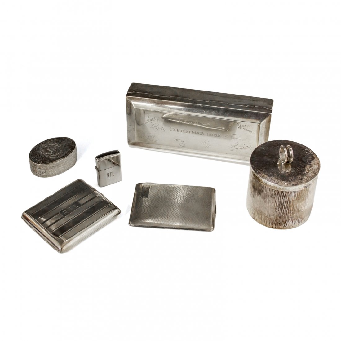 Sterling Silver 6pc Pill Cigarette Box ESTATE LOT (1 of 11)