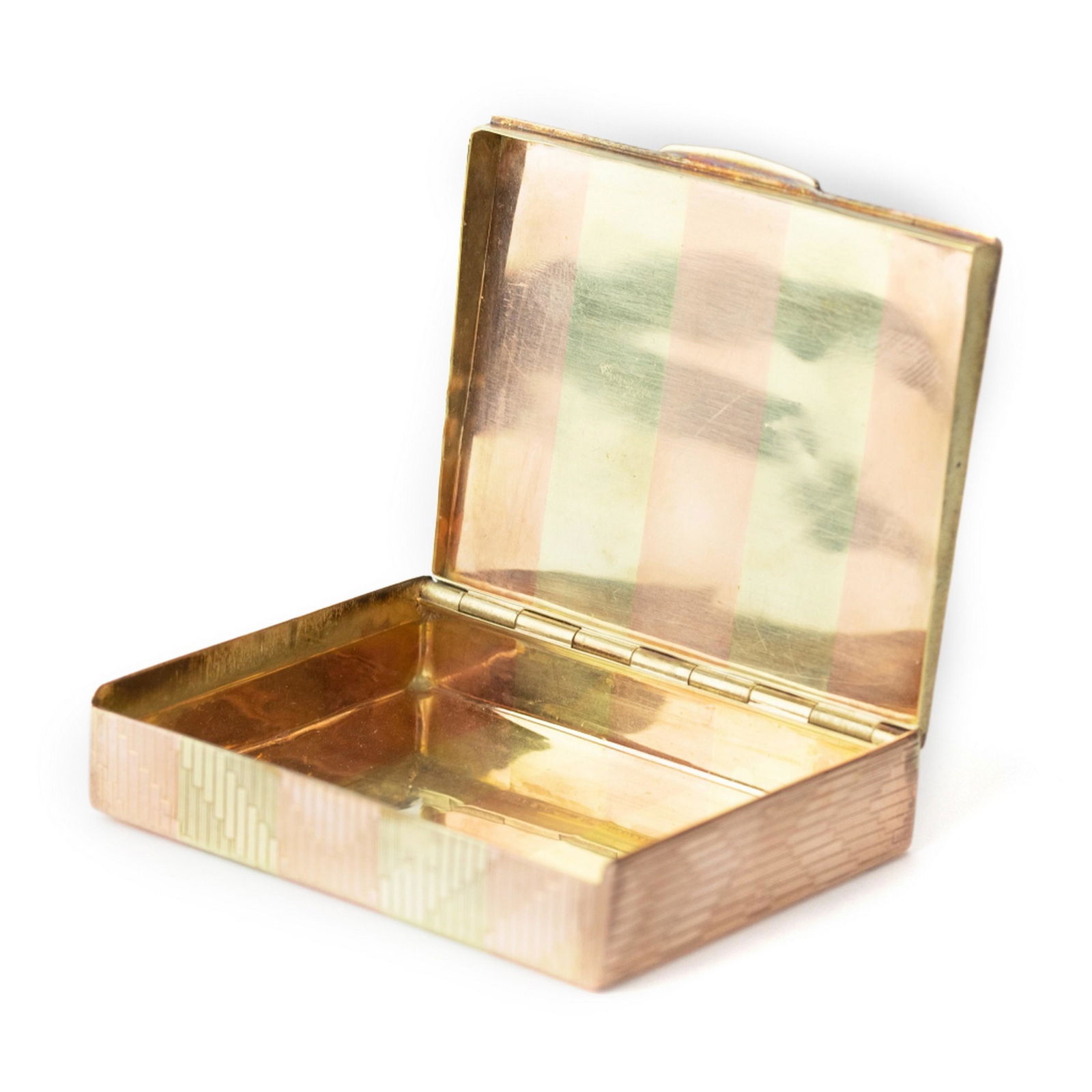 14k Two Tone Gold Art Deco Diamond Cigarette Case (1 of 5)