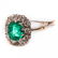 14k Gold 4 CTTW Colombian Emerald Diamond Ring