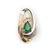 1.16 CTTW 14k Gold Pear Emerald Diamond Pendant