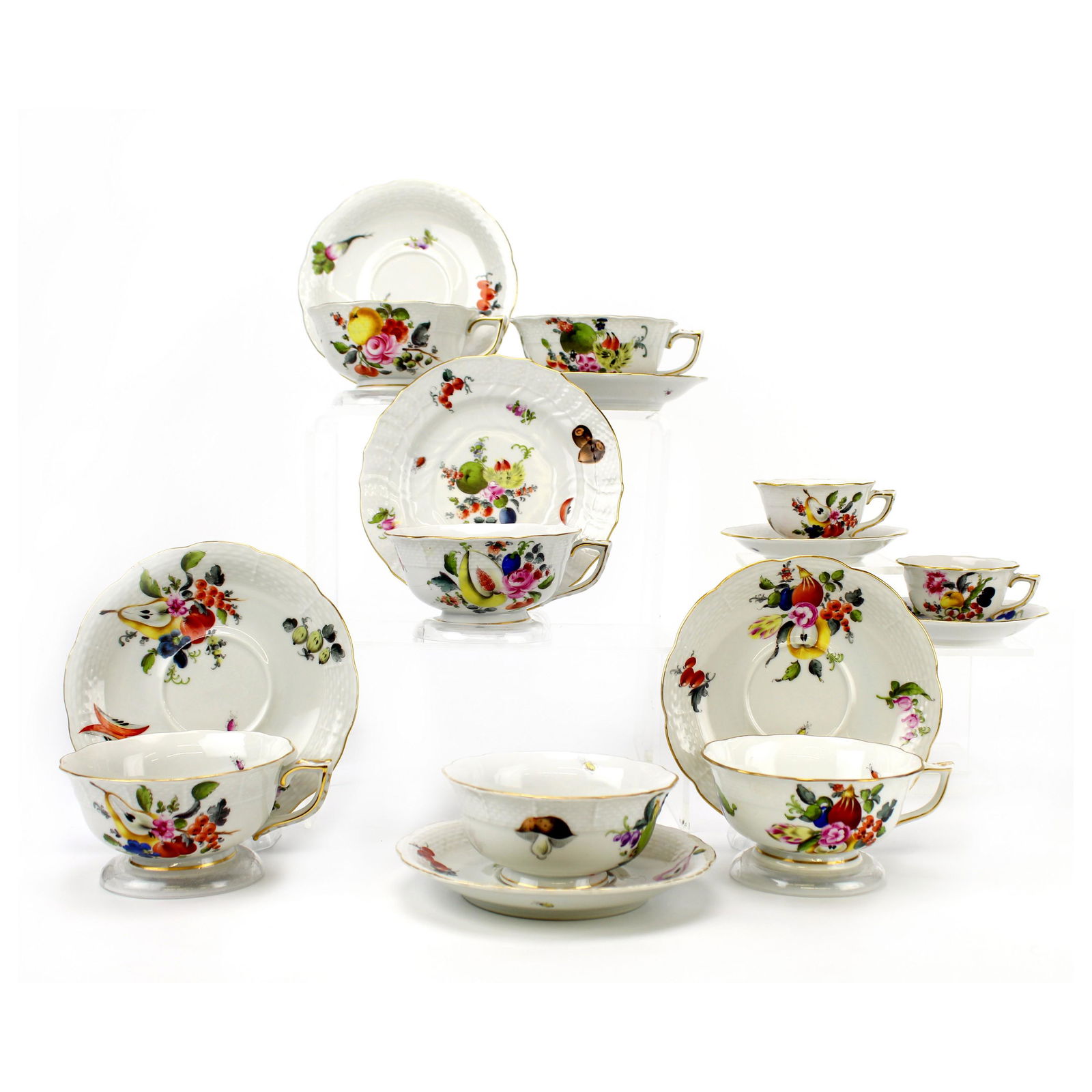 Herend Market Garden 16 Pc Teacup Saucer Sugar Set (1 of 8)