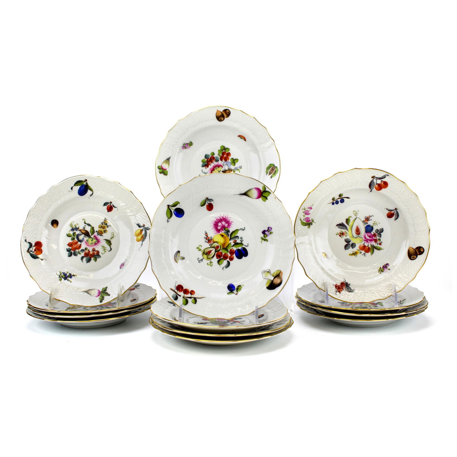 Herend Market Garden 22 Piece Salad Bread Plates (1 of 5)