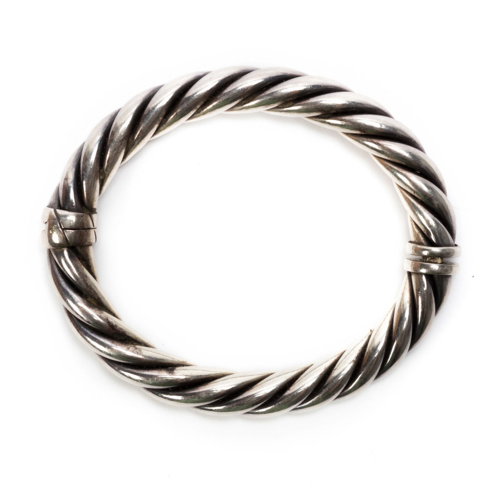 David Yurman Sterling Silver Cable Bangle Bracelet (1 of 6)