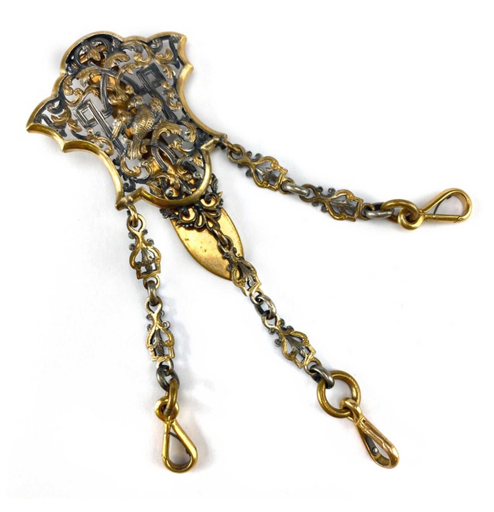 French Antique Parcel Gold Gilt Silver Chatelaine (1 of 4)