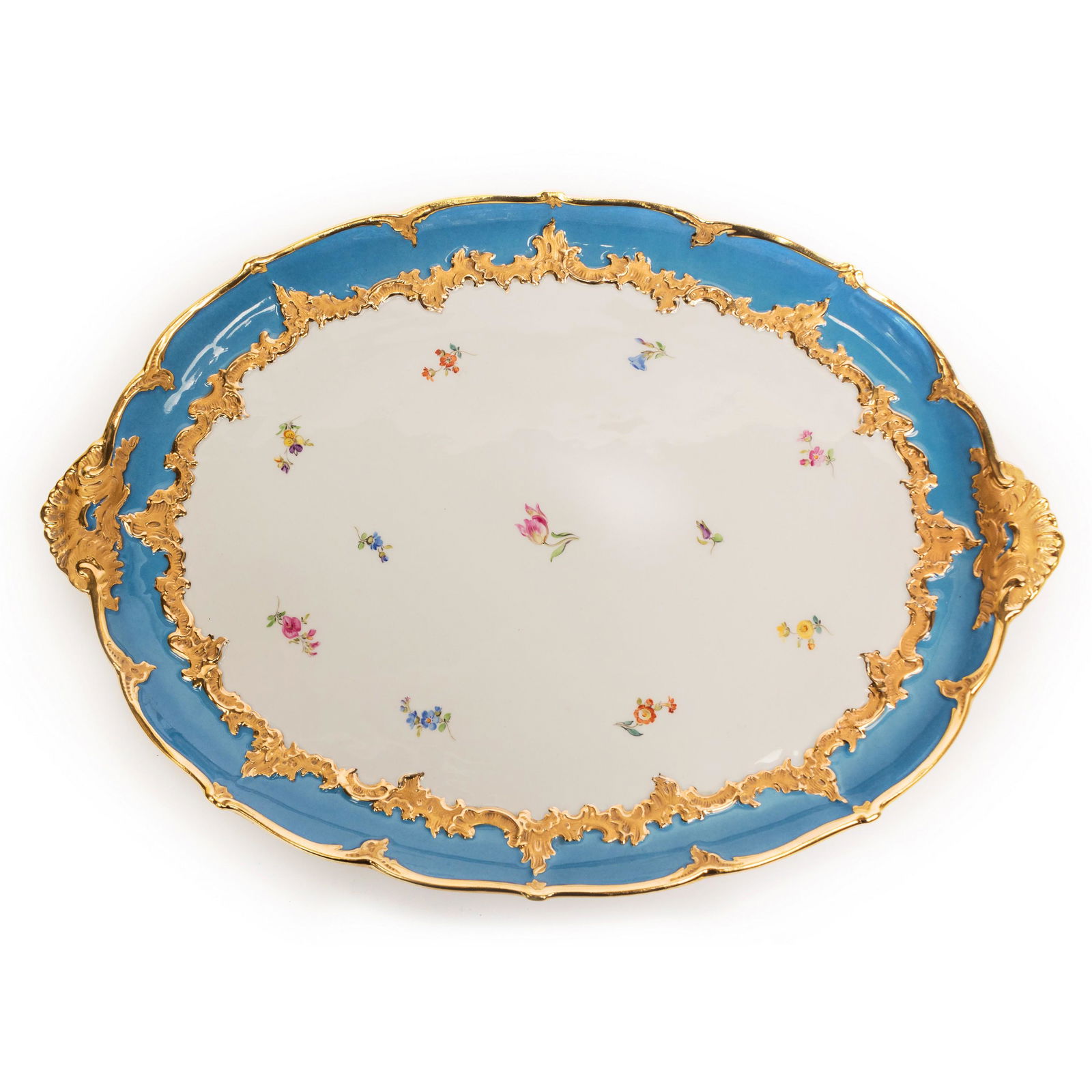 Meissen Scattered Flowers B Form Platter Charger (1 of 4)