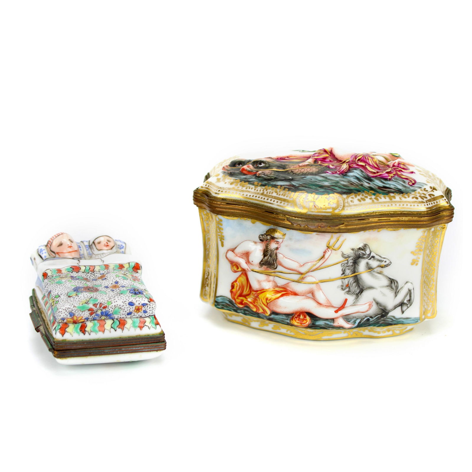 Limoges Capodimonte Porcelain Trinket Dresser Box (1 of 7)