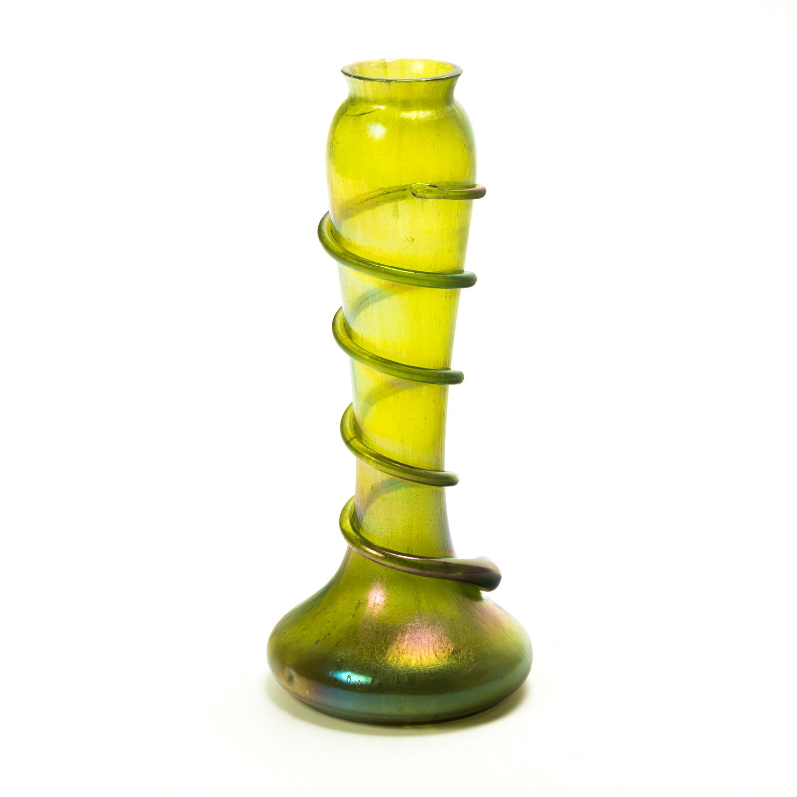Loetz Austrian Art Glass Spiral Serpent Snake Vase (1 of 6)