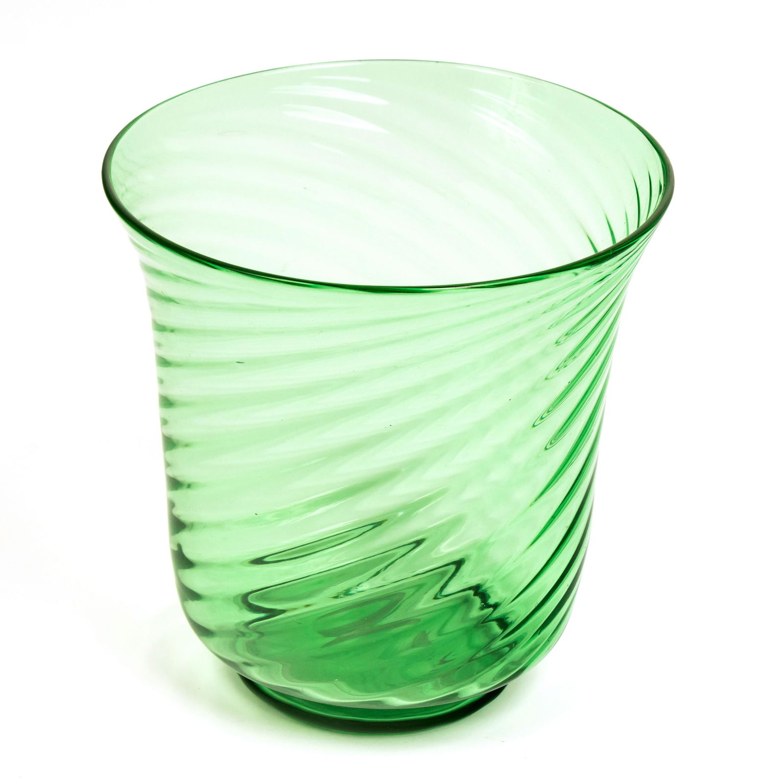 Steuben Carder Green Spiral Art Glass Vase #6030 (1 of 4)