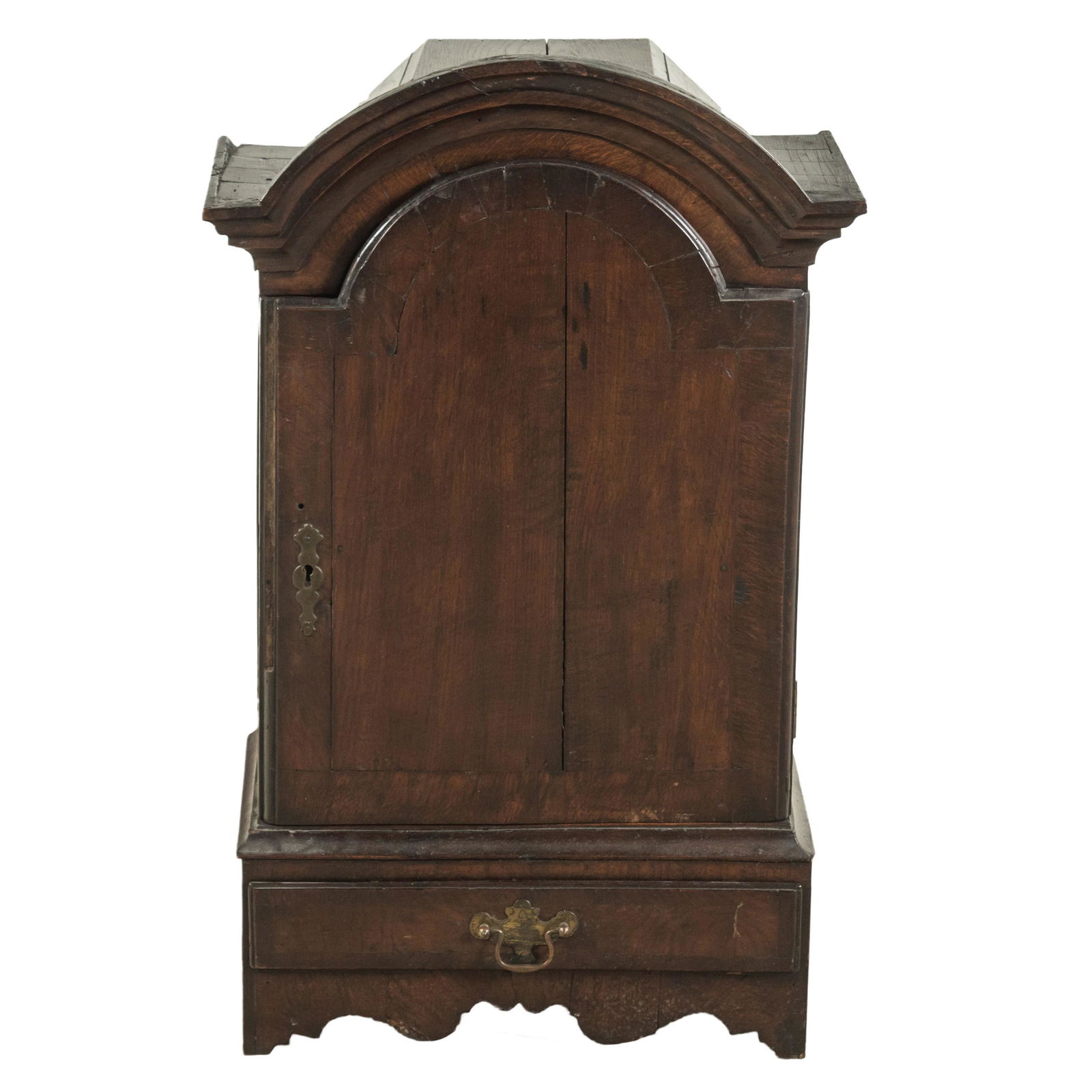 Georgian 18th C Style Bonnet Top Oak Spice Cabinet (1 of 8)