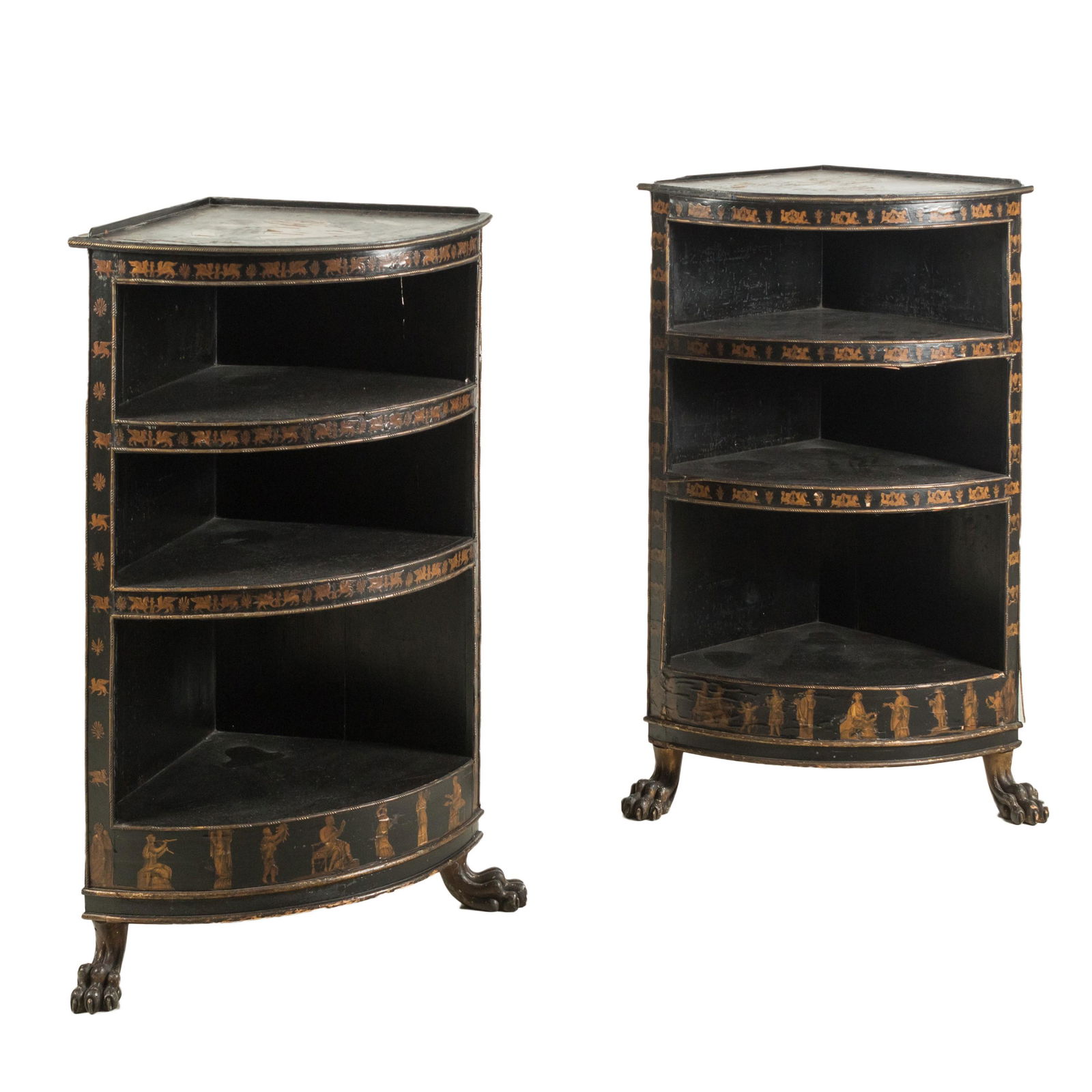 18/19th Century Antique English Corner Shelf PAIR (1 of 9)
