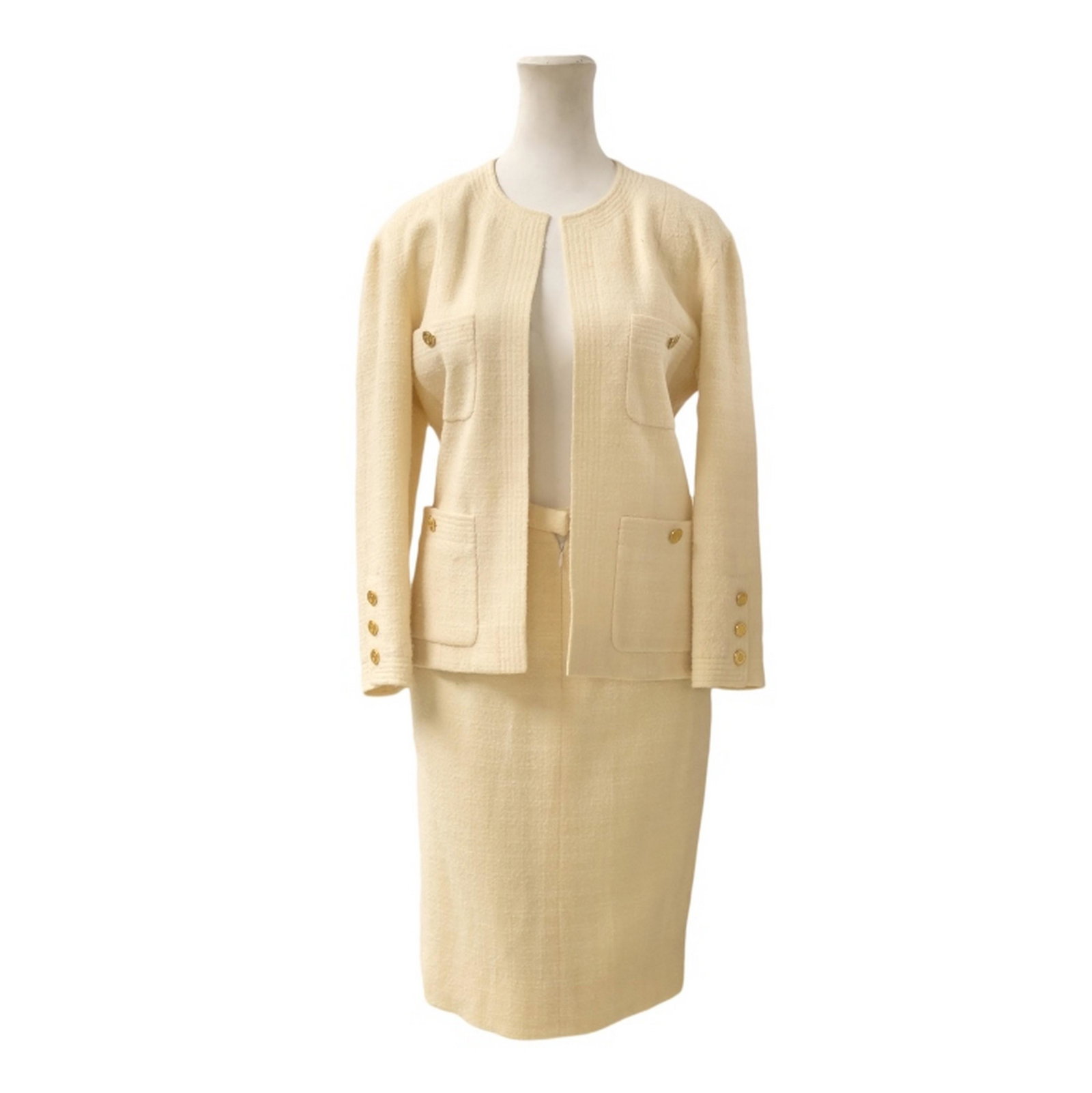 Chanel Boutique 2 Piece Skirt & Jacket Coat Top (1 of 14)