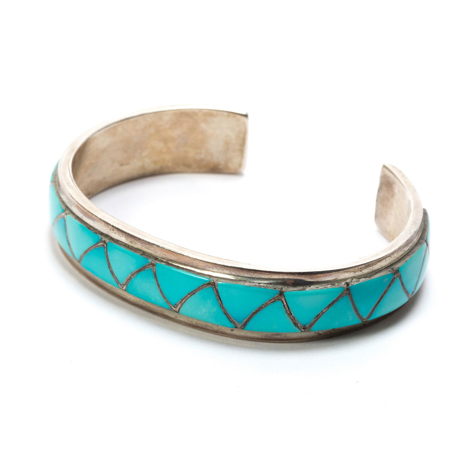 Orlinda Natewa Zuni Indian 925 Turquoise Bracelet (1 of 6)