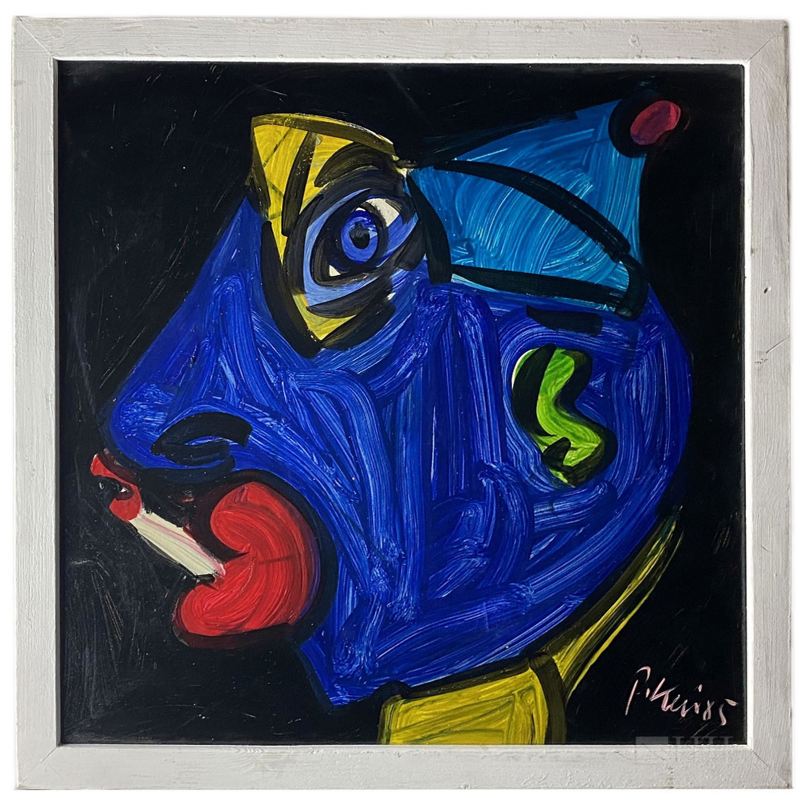 Peter Keil (German, B.1942) Smoking Clown Painting (1 of 5)