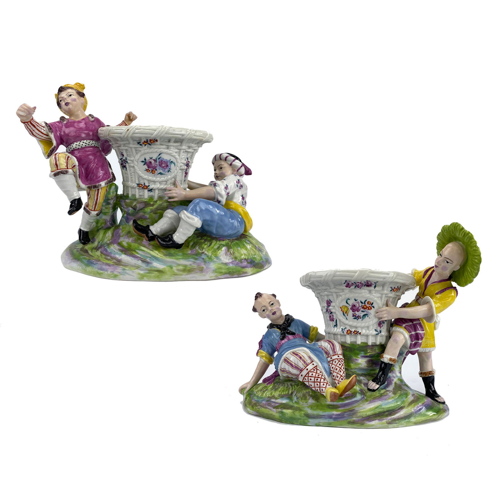 Samson Porcelain Chinoiserie Figural Group PAIR (1 of 12)