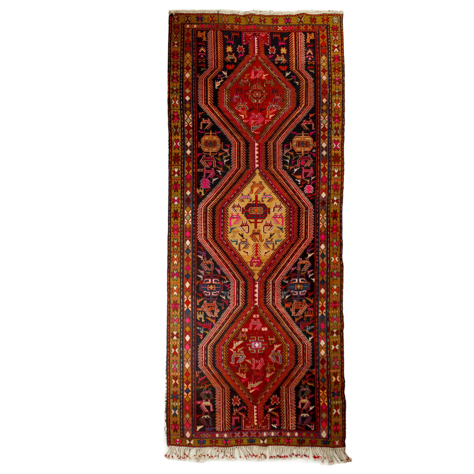 Colorful Vintage Kilim Woven Wool Persian Rug (1 of 4)