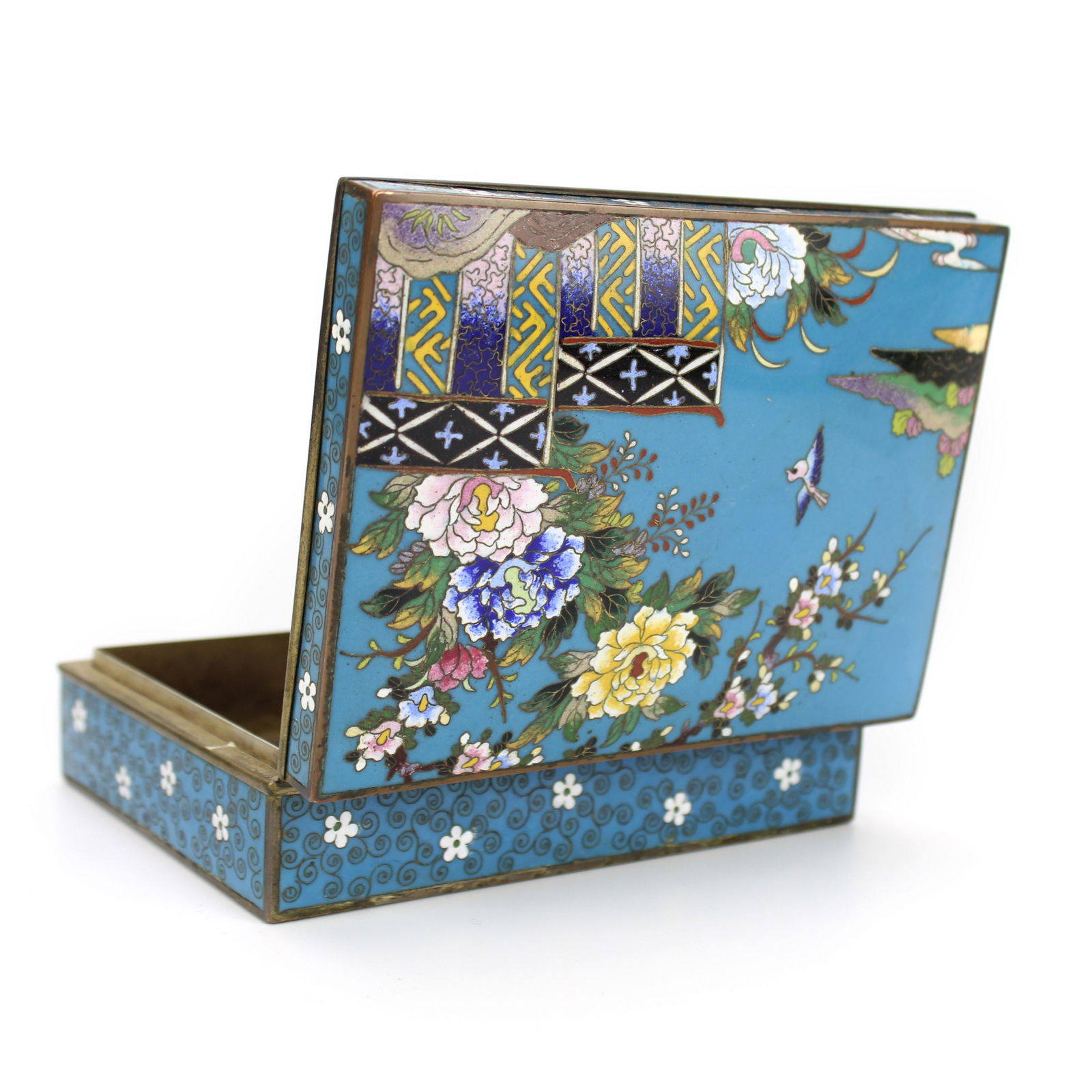 Japanese Fine 20c Cloisonne Enamel Trinket Box (1 of 7)