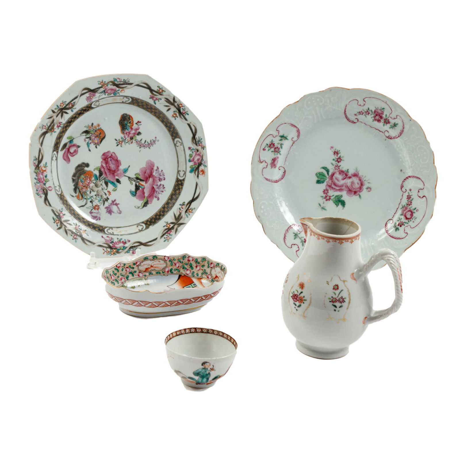 Chinese Export Porcelain Plate Bowl ESTATE LOT (1 of 10)