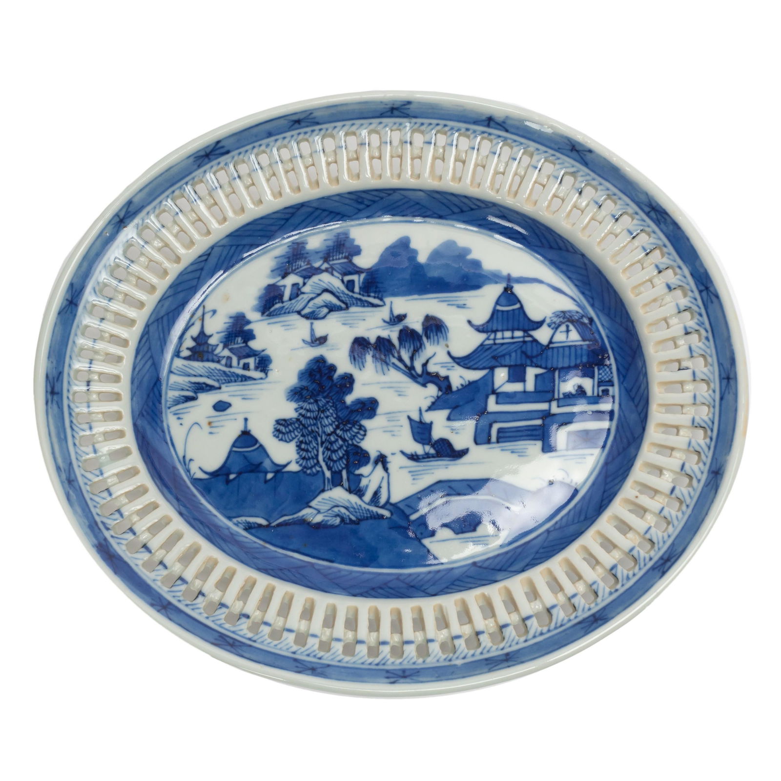 Chinese Antique 19th C. Canton Porcelain Plate (1 of 4)
